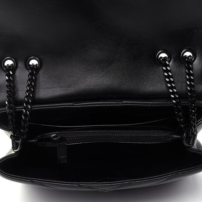 Saint Laurent Calfskin Y Quilted Monogram Small Loulou Chain Satchel Black 3 of 4