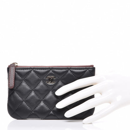 Chanel Lambskin Quilted Small Cosmetic Case Black 2 of 8
