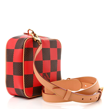 Louis Vuitton Damier Pop Chess Messenger Red 3 of 9