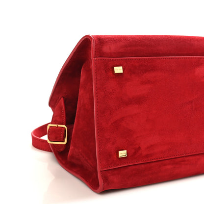 The Row Suede Soft Margaux 10 Bag Ruby 8 of 9