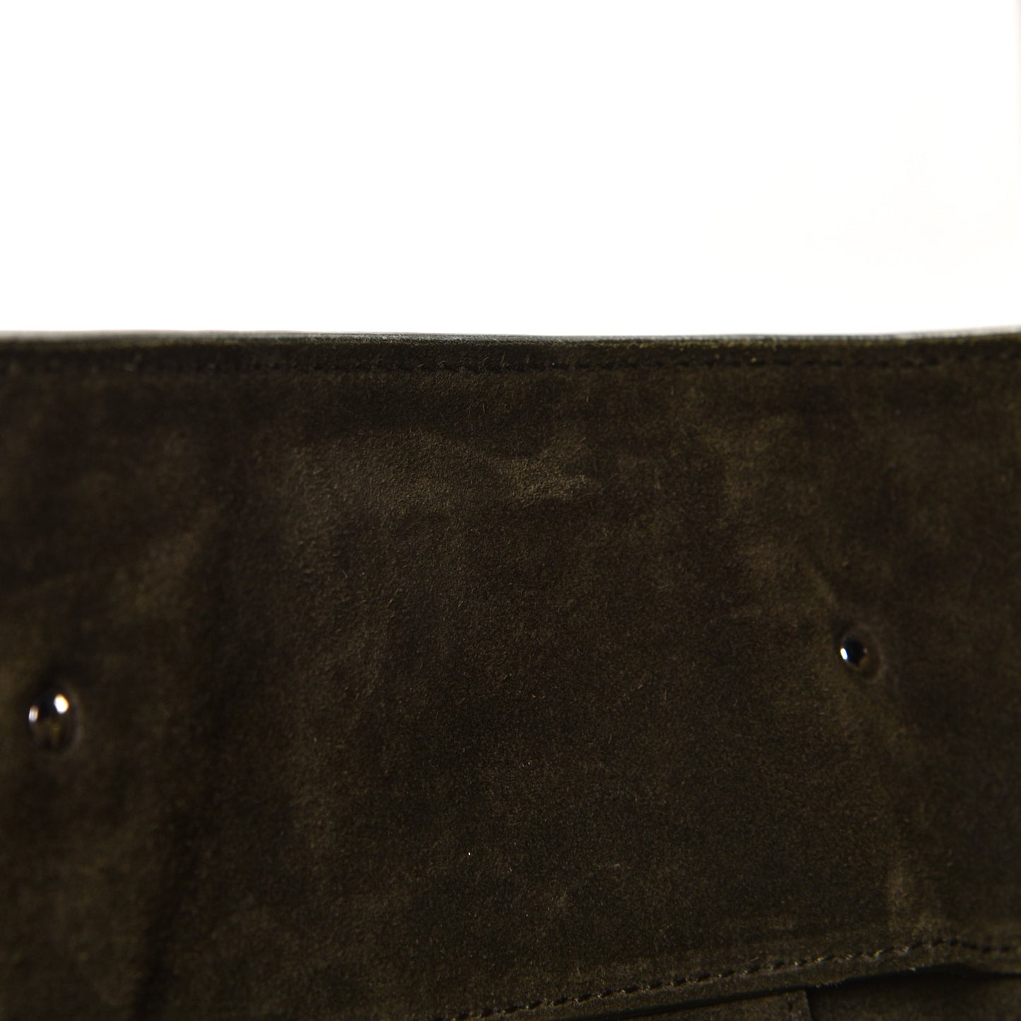 Baby Daim Suede Papier A4 Zip Around Tote Vert Militaire