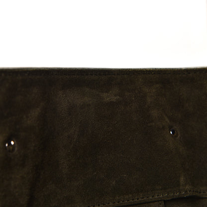 Balenciaga Baby Daim Suede Papier A4 Zip Around Tote Vert Militaire 7 of 11