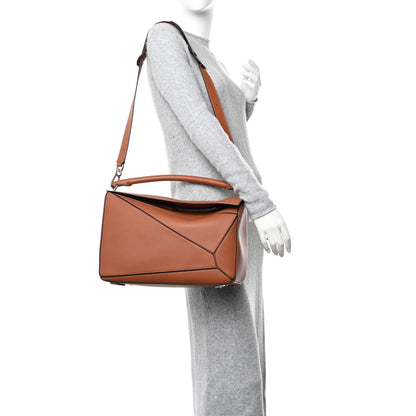Loewe Calfskin Large Puzzle Bag Tan 2 of 9