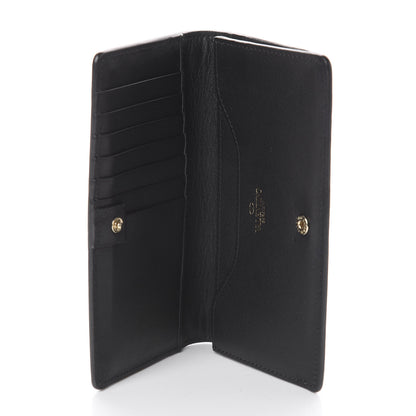 Valentino Garavani Vitello Rockstud Flap Wallet Black 4 of 5