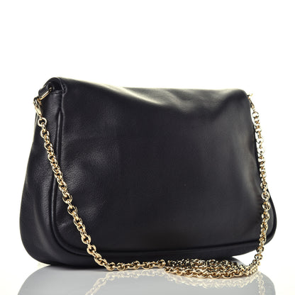 Fendi Vitello Flamingo Fendista Pouchette Crossbody Black 3 of 8