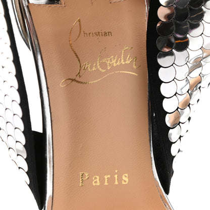 Christian Louboutin Sequin Xili 100 Disco Ball Sandal Pumps 36.5 Silver 7 of 15