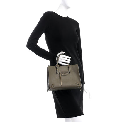 Balenciaga Veau Papier A6 Zip Around Tote Green 3 of 16
