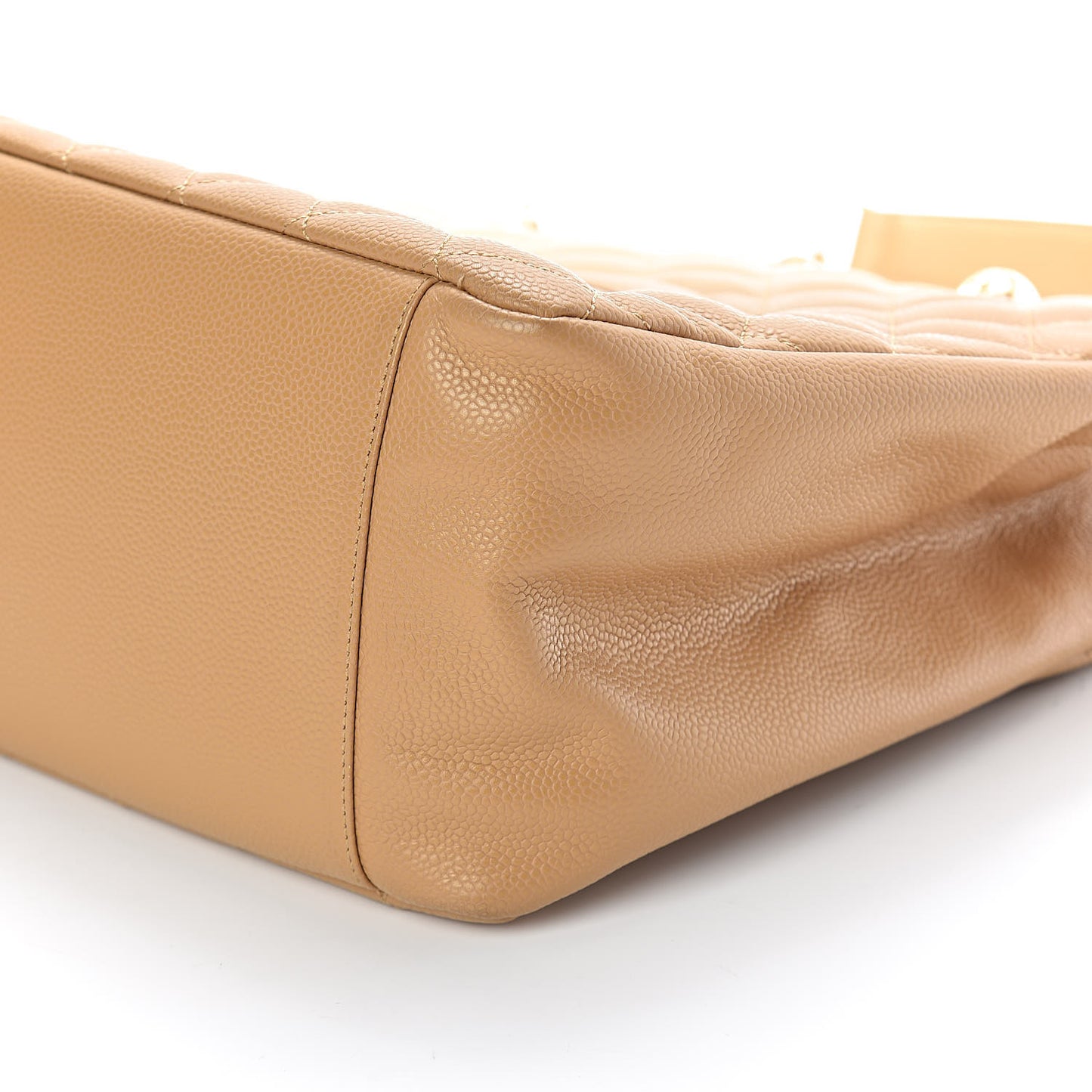 Caviar Quilted Grand Shopping Tote GST Beige