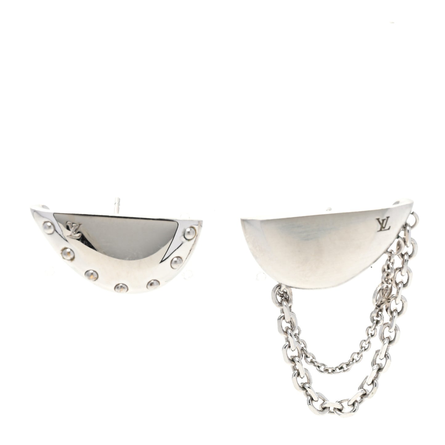 Brass Bionic Earrings Palladium