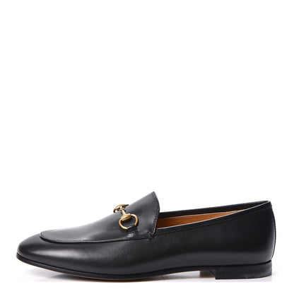 Gucci Calfskin Womens Jordaan Loafers 38.5 Black 1 of 9