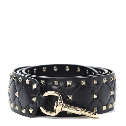 Valentino Garavani Lambskin Rockstud Spike Shoulder Strap Black 1 of 3