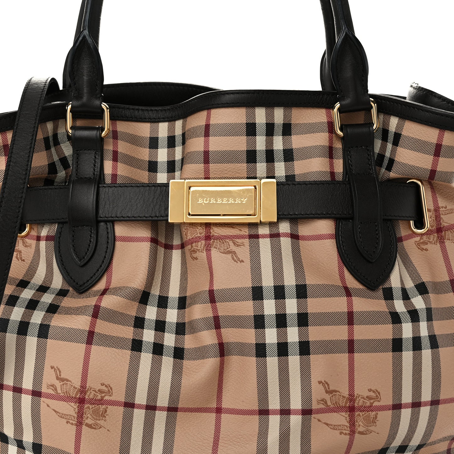 Haymarket Check Medium Golderton Tote Chocolate