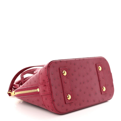 Louis Vuitton Ostrich Alma BB Fuchsia 4 of 10