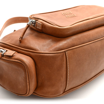 Miu Miu Nappa Large Multi Pocket Hobo Caramel 8 of 9