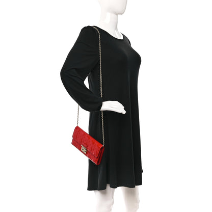 Christian Dior Patent Cannage Miss Dior Chain Wallet Red 2 of 10
