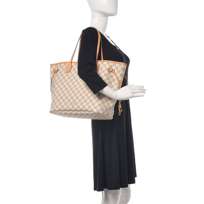 Louis Vuitton Damier Azur Neo Neverfull MM Rose Ballerine 2 of 10