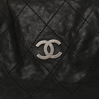 Chanel Caviar Stitched Large Outdoor Hobo Black 8 of 12