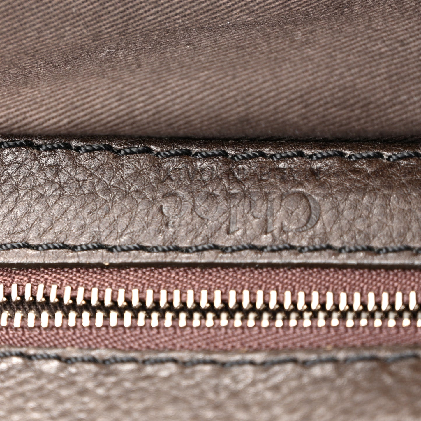 Calfskin Paddington Double Zip Bowler Chocolate