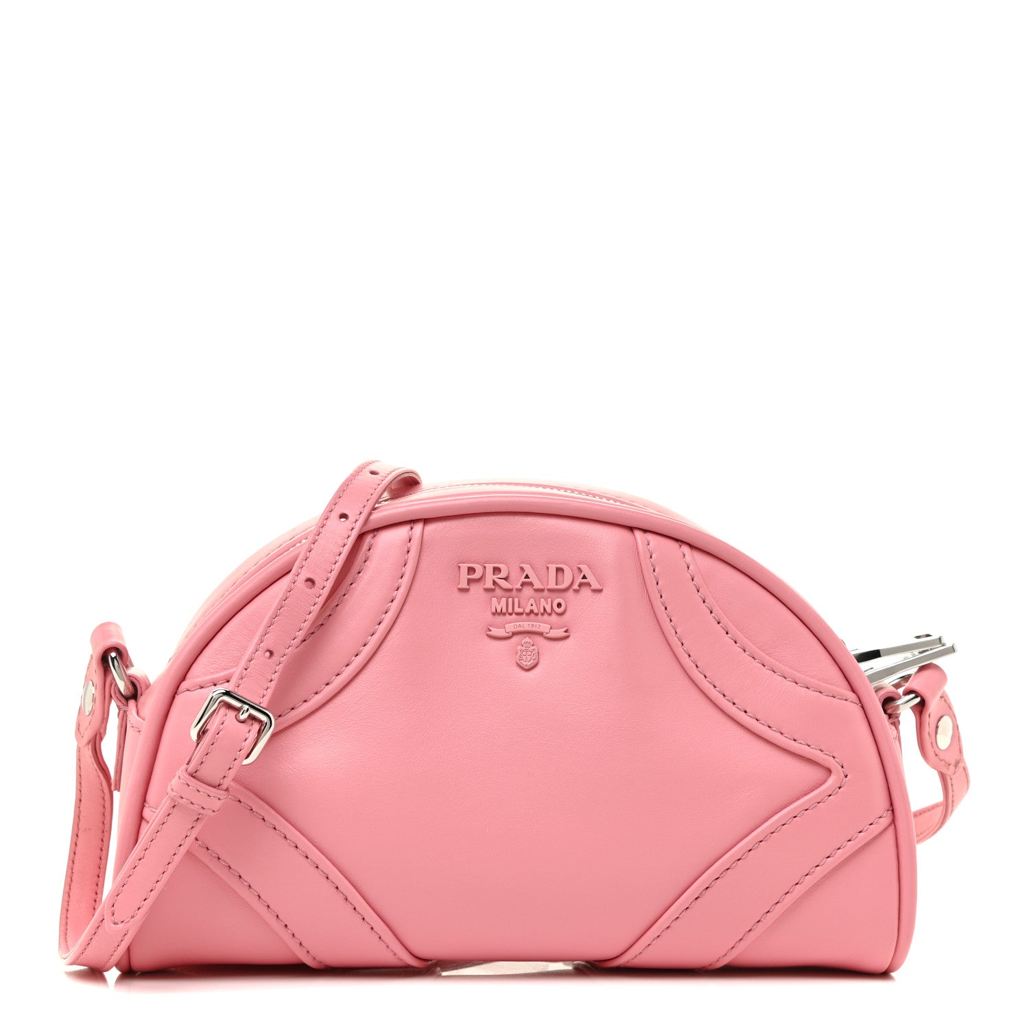 Prada Soft Calfskin Bowling Crossbody Bag Petalo 1 of 9