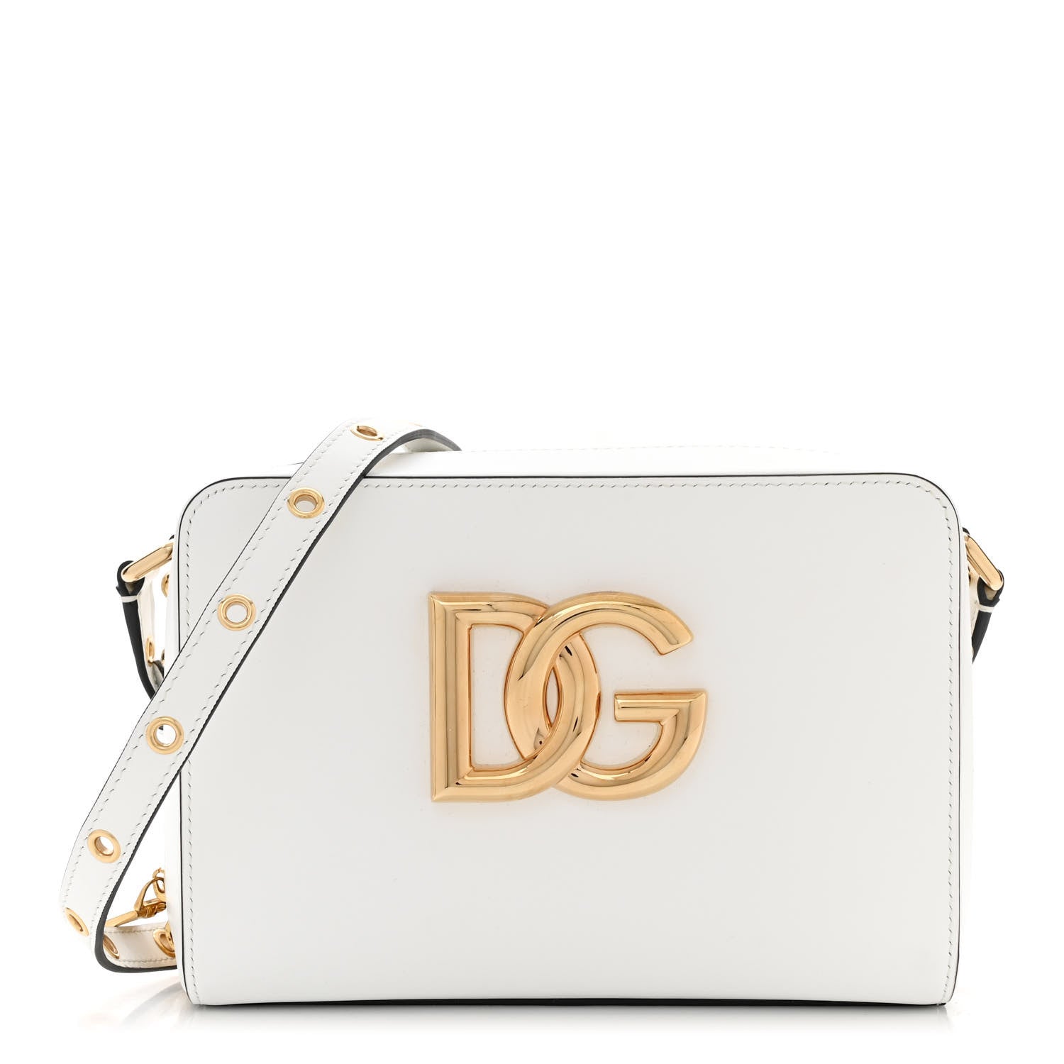 Dolce & Gabbana Calfskin 3.5 Camera Crossbody Bag White 1 of 9