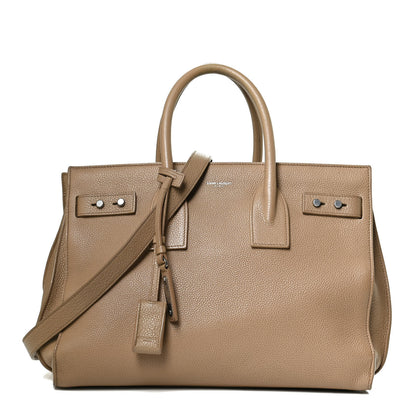 Saint Laurent Grained Calfskin Small Supple Sac De Jour Dark Beige 1 of 13