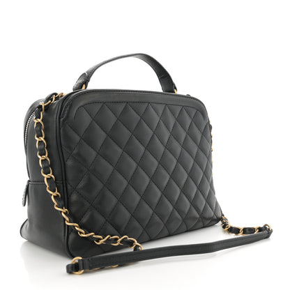 Chanel Calfskin Quilted CC Medium Vanity Case Black 3 of 13