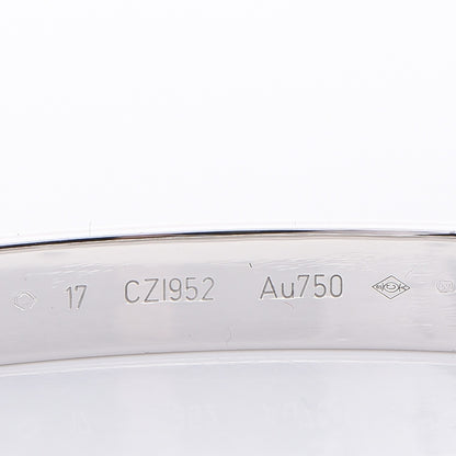 Cartier 18K White Gold 4 Diamond LOVE Bracelet 17 5 of 11