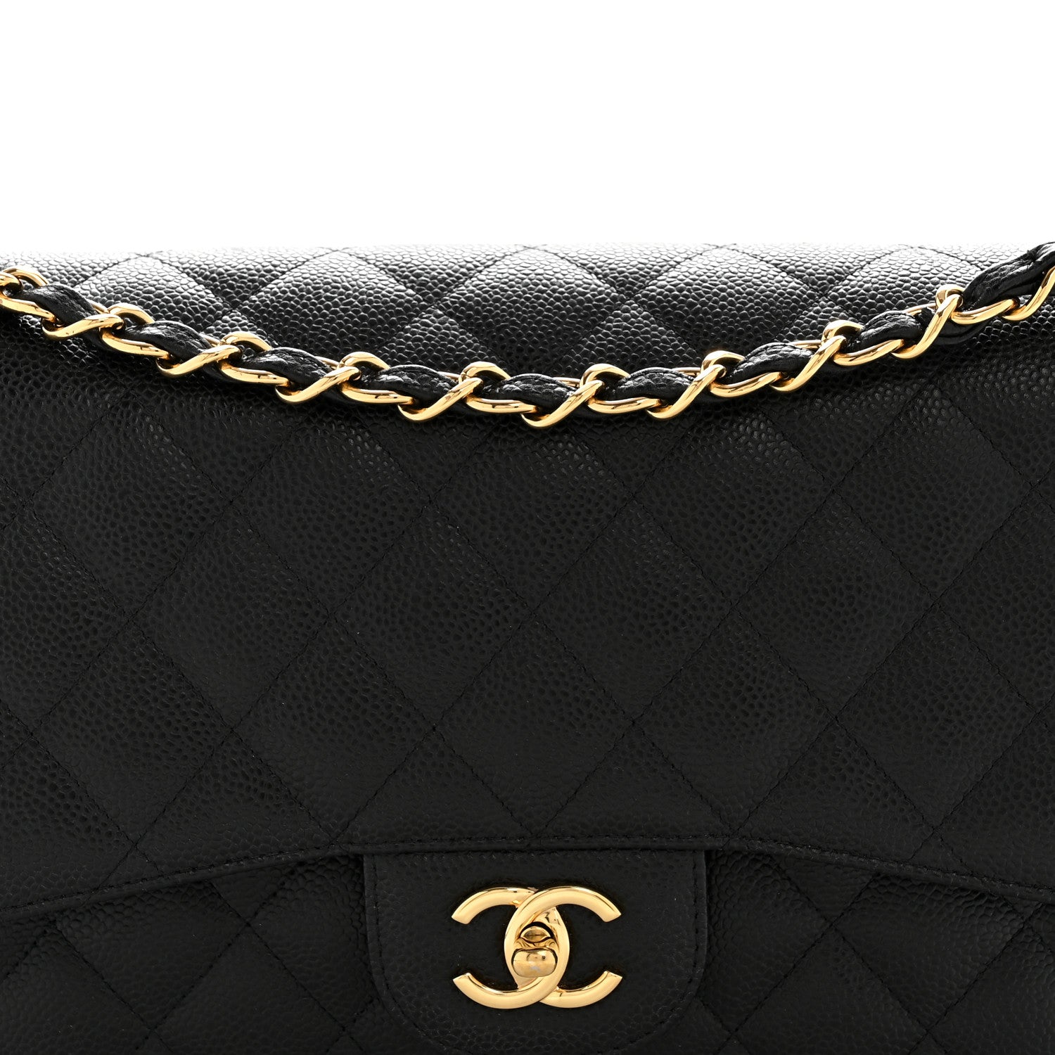 Chanel Caviar Quilted Jumbo Double Flap Black 8 of 15