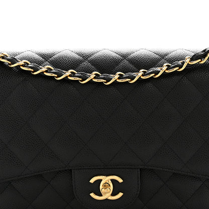 Chanel Caviar Quilted Jumbo Double Flap Black 8 of 15