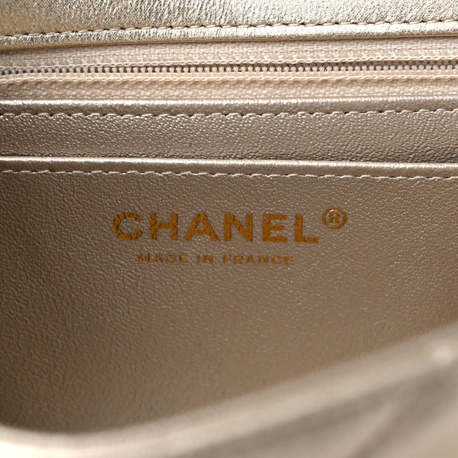 Chanel Metallic Lambskin Quilted Mini Rectangular Flap Gold 6 of 10