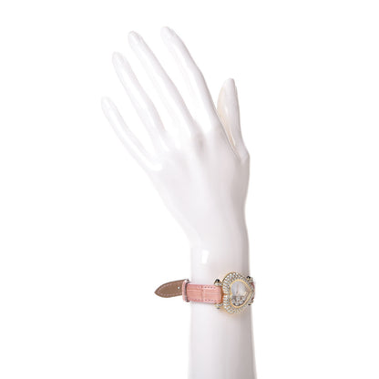 Chopard 18K Yellow Gold Alligator Diamond Pave Bezel 32mm Heart Happy Diamonds Automatic Watch 2 of 6