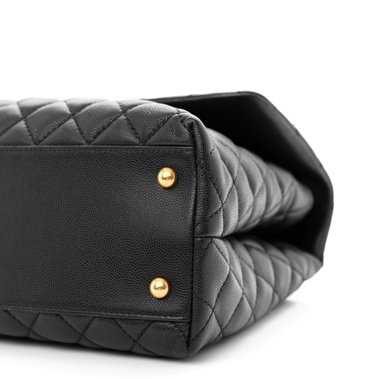Chanel Caviar Lizard Quilted Medium Coco Handle Flap Black 10 of 10