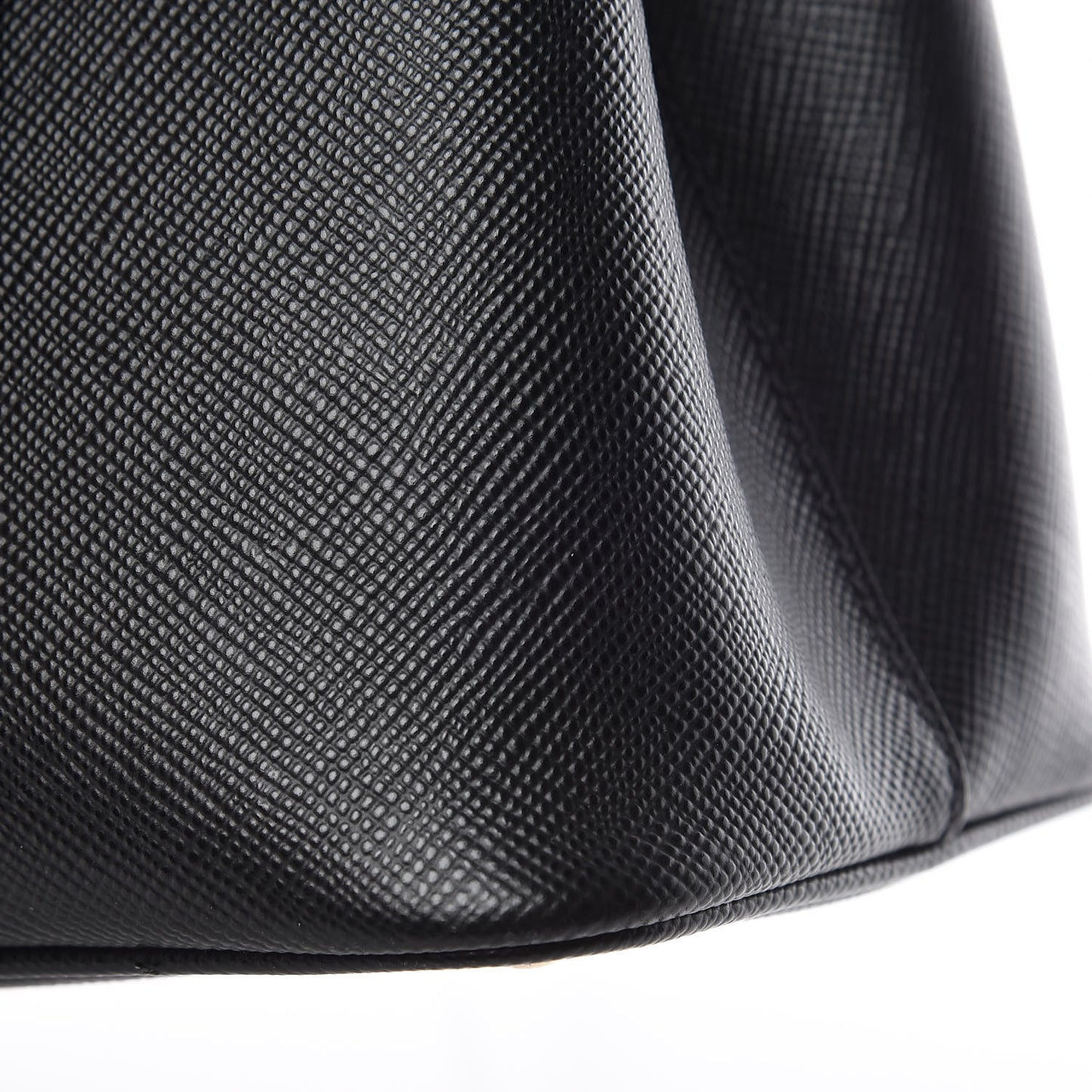 Saffiano Cuir Medium Double Bag Black Fuoco