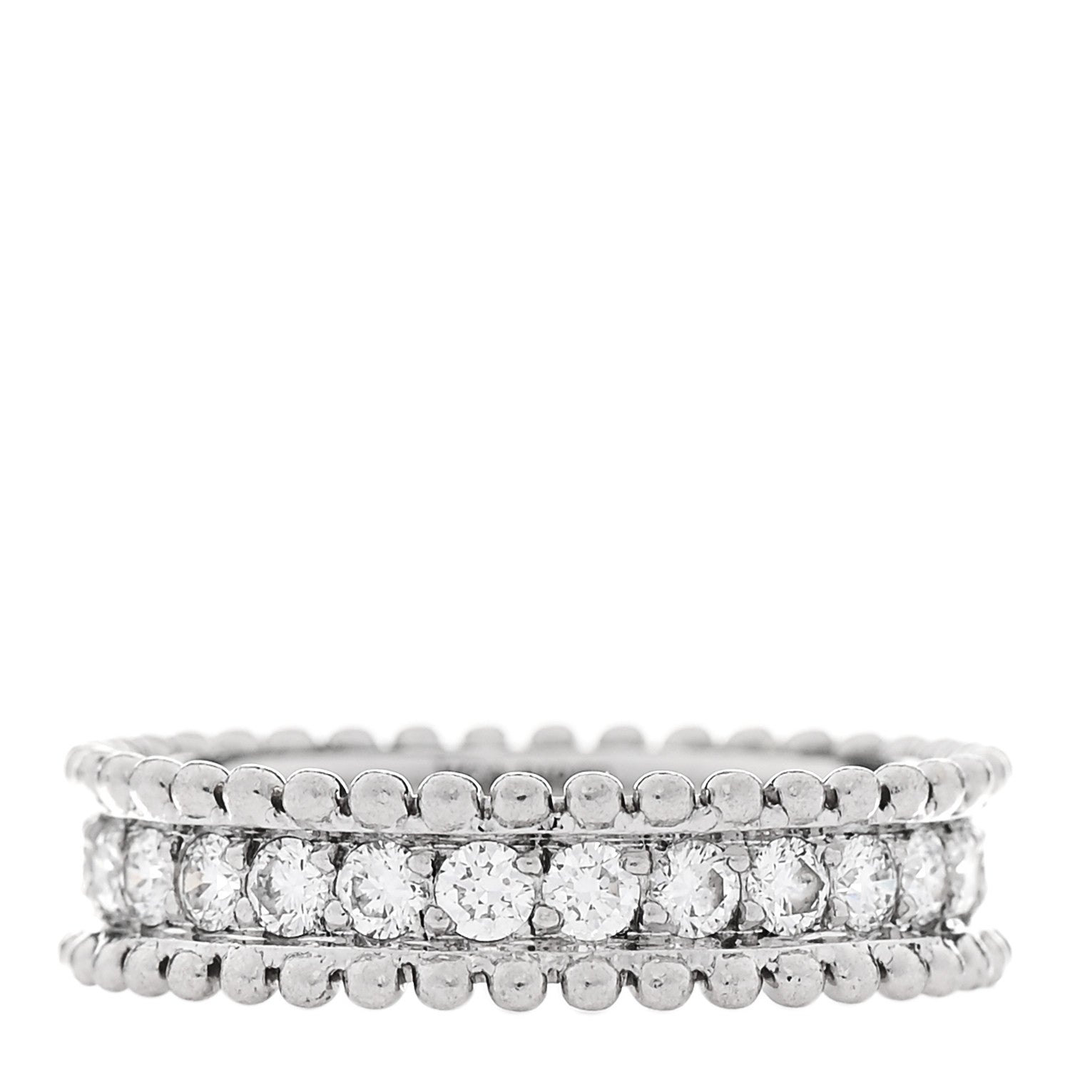 Van Cleef & Arpels Platinum Diamond Estrelle Wedding Band Ring 48 4.5 1 of 5