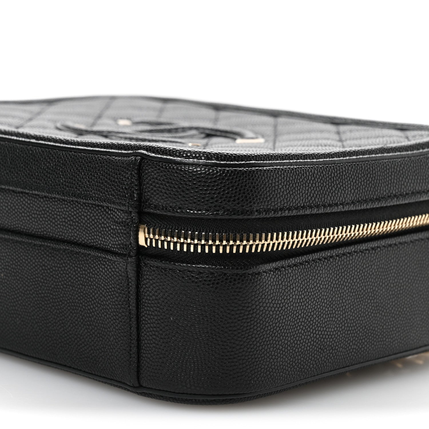 Chanel Caviar Quilted Medium CC Filigree Vanity Case Black 10 of 11