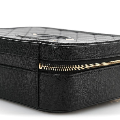 Chanel Caviar Quilted Medium CC Filigree Vanity Case Black 10 of 11