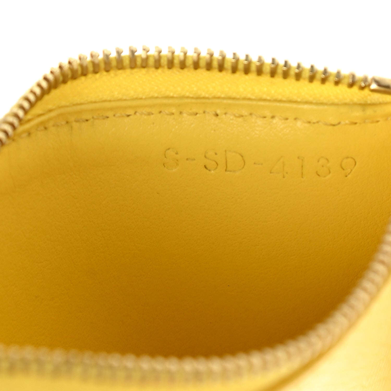 Celine Grained Calfskin Zipped Card Holder Citron 8 of 9