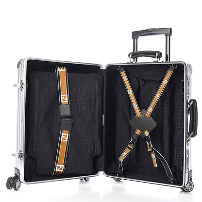 Fendi X RIMOWA Aluminum FF Print Roll Away Carry On Luggage Silver 7 of 15