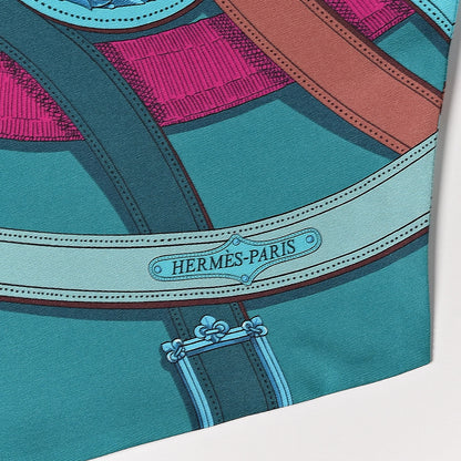 Hermes Silk Cavalcadour Maxi Twilly Canard Fuchsia Brique 7 of 7