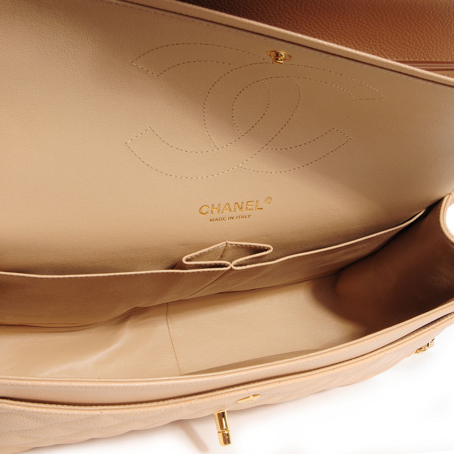 Chanel Caviar Jumbo Double Flap Beige Clair 9 of 9