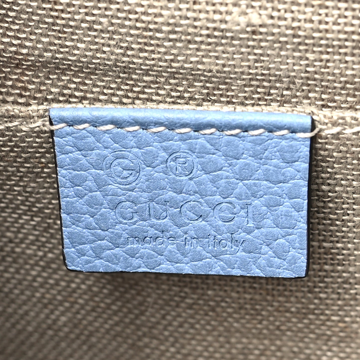 Dollar Calfskin Small Interlocking G Shoulder Bag Mineral Blue