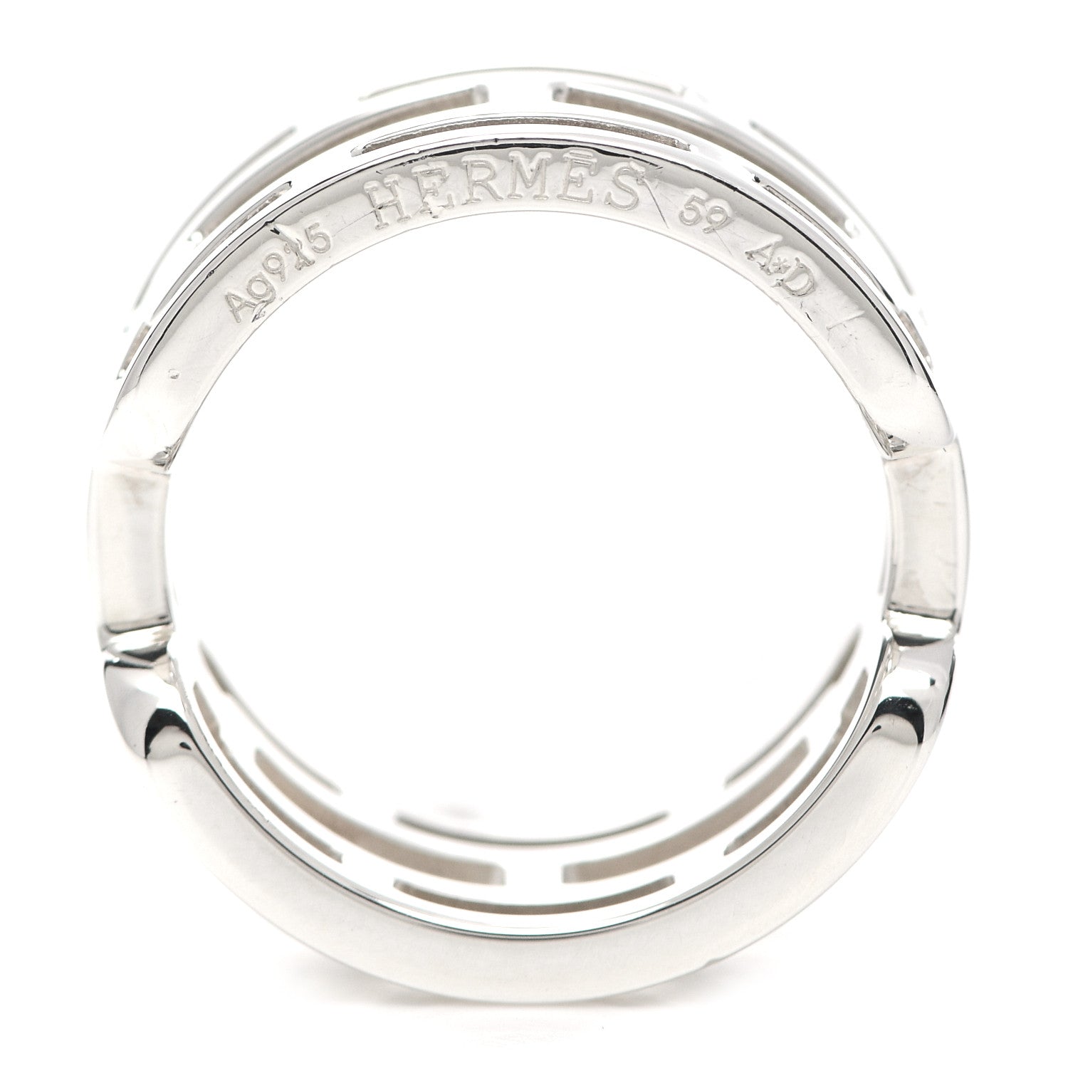 Hermes Sterling Silver PM Arcane Ring 59 8.75 4 of 4
