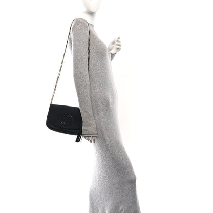 Gucci Pebbled Calfskin Medium Soho Flap Crossbody Black 2 of 11