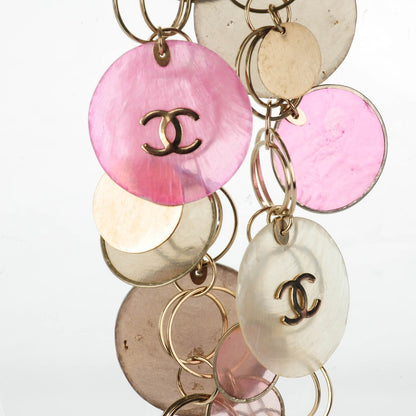 Chanel Pearl CC Long Necklace Pink Gold 4 of 7