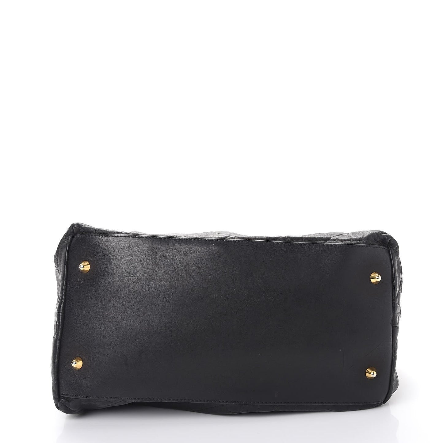 Lambskin Cannage Large Soft Lady Dior Shopping Tote Black