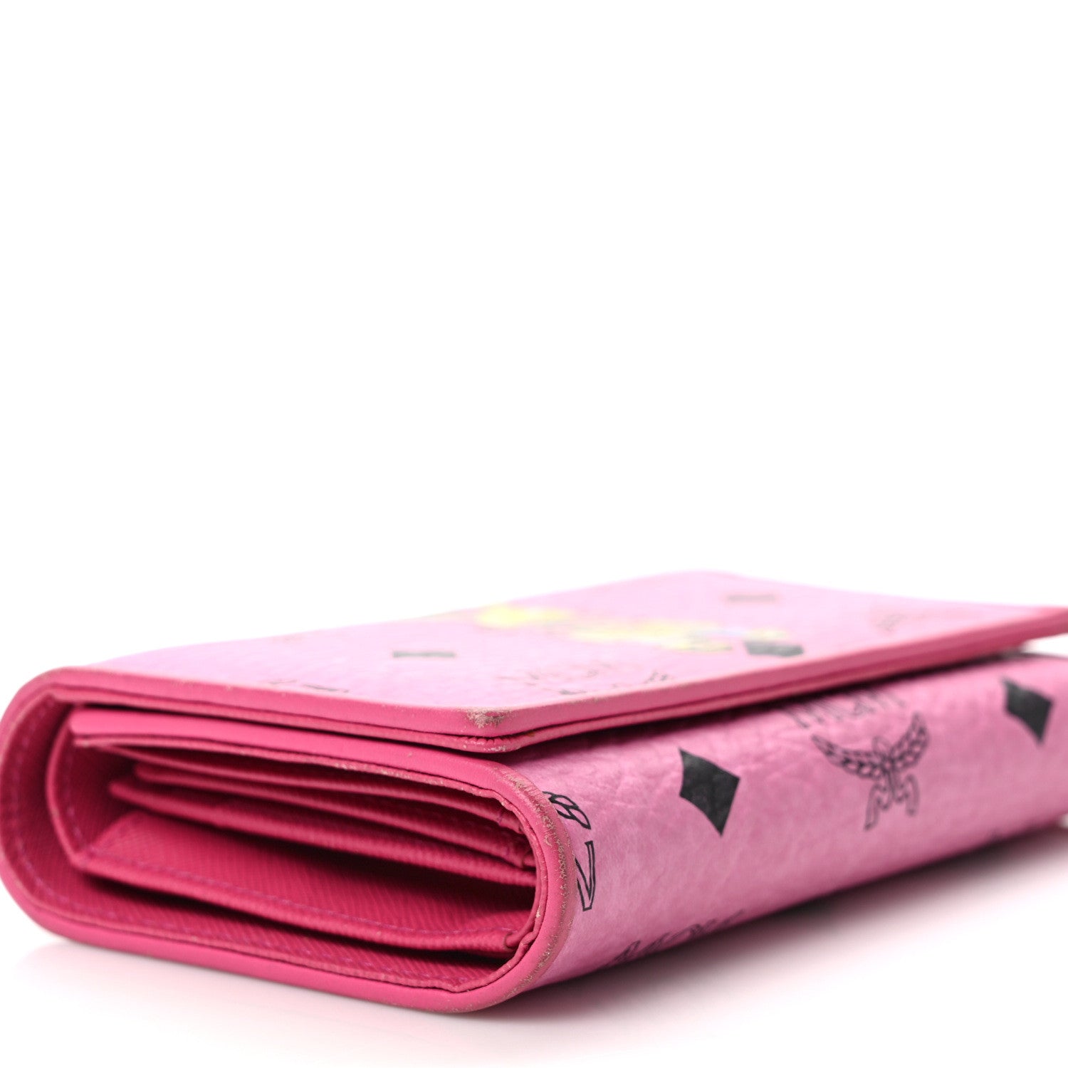 MCM Visetos Rabbit Tri-Fold Wallet Pink 7 of 11