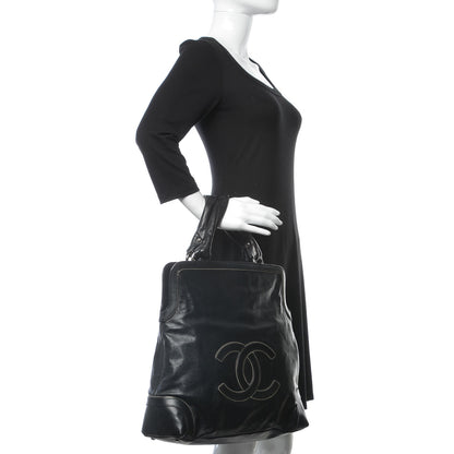 Chanel Calfskin Soho CC Shopper Tote Black 2 of 16