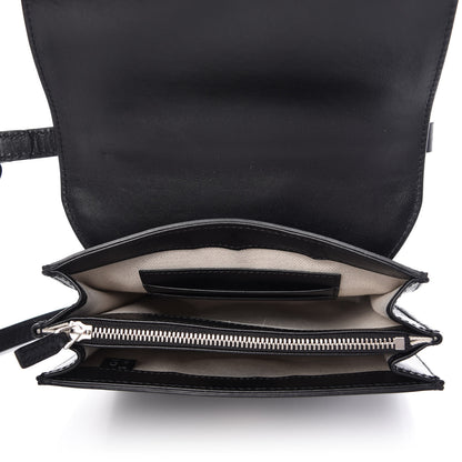 Gucci Calfskin GG Tennis Embossed Messenger Bag Black 5 of 10