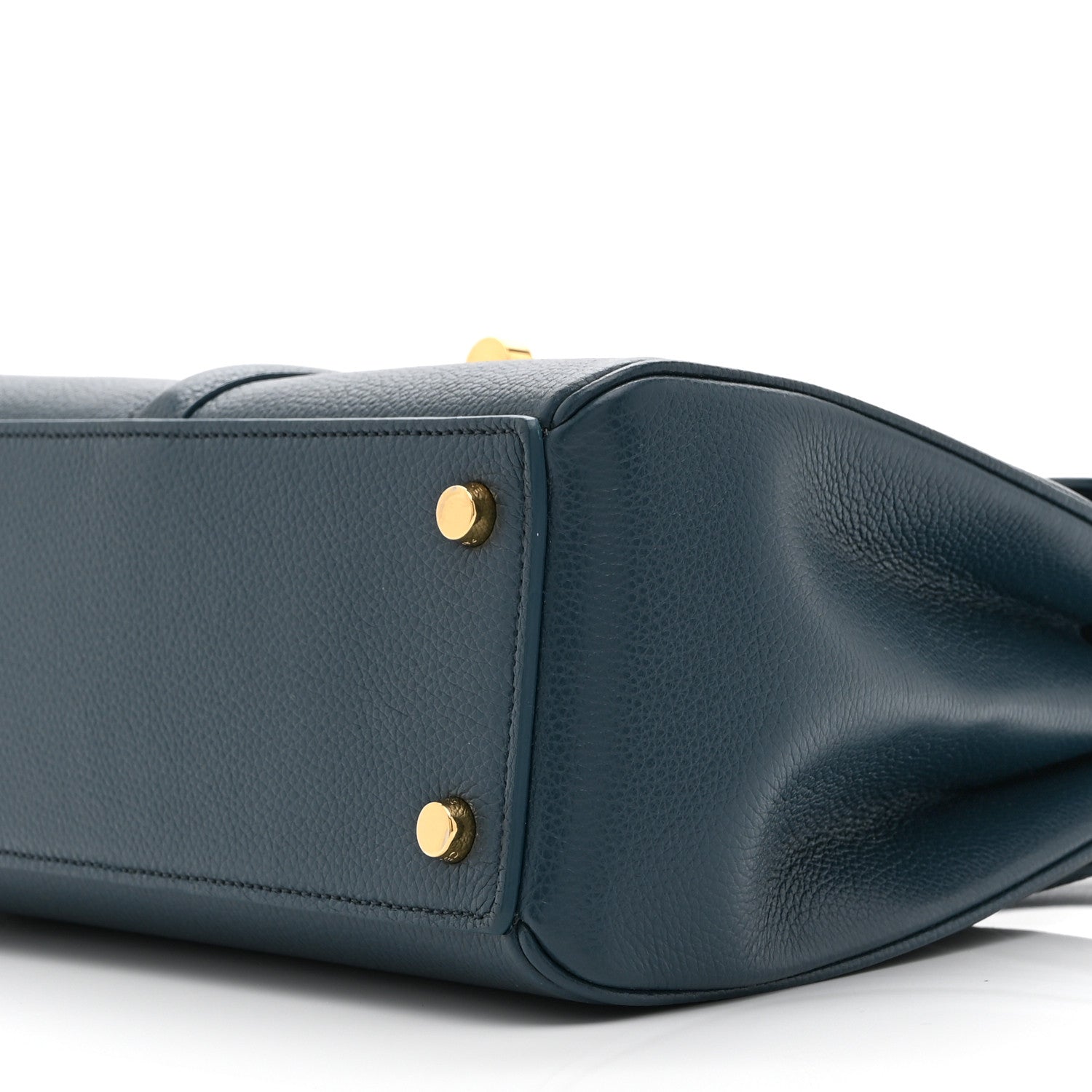Celine Grained Calfskin Small 16 Top Handle Bag Petrol 11 of 11