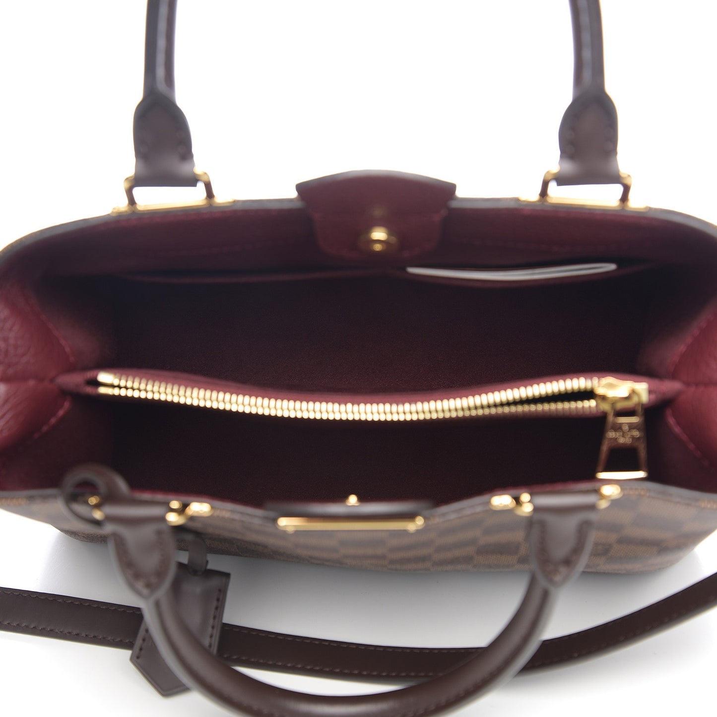 Damier Ebene Cuir Taurillon Brittany Bordeaux